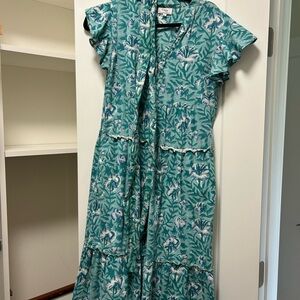 Floral Green Maxi Dress
